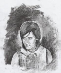 dibujo alicia lopez carboncillo