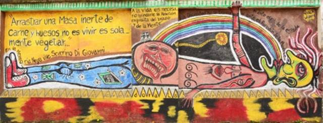 En un mural Santiago Maldonado homenajeó a Severino Di Giovanni. Arlt denunció a quienes se reían (como Carrió de la de Santiago) de su&nbsp;muerte.